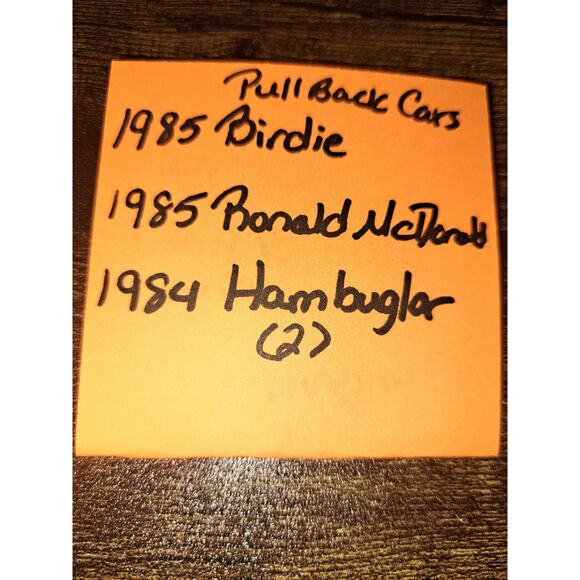 McDonalds Pull Back Cars - Picture 5 of 5